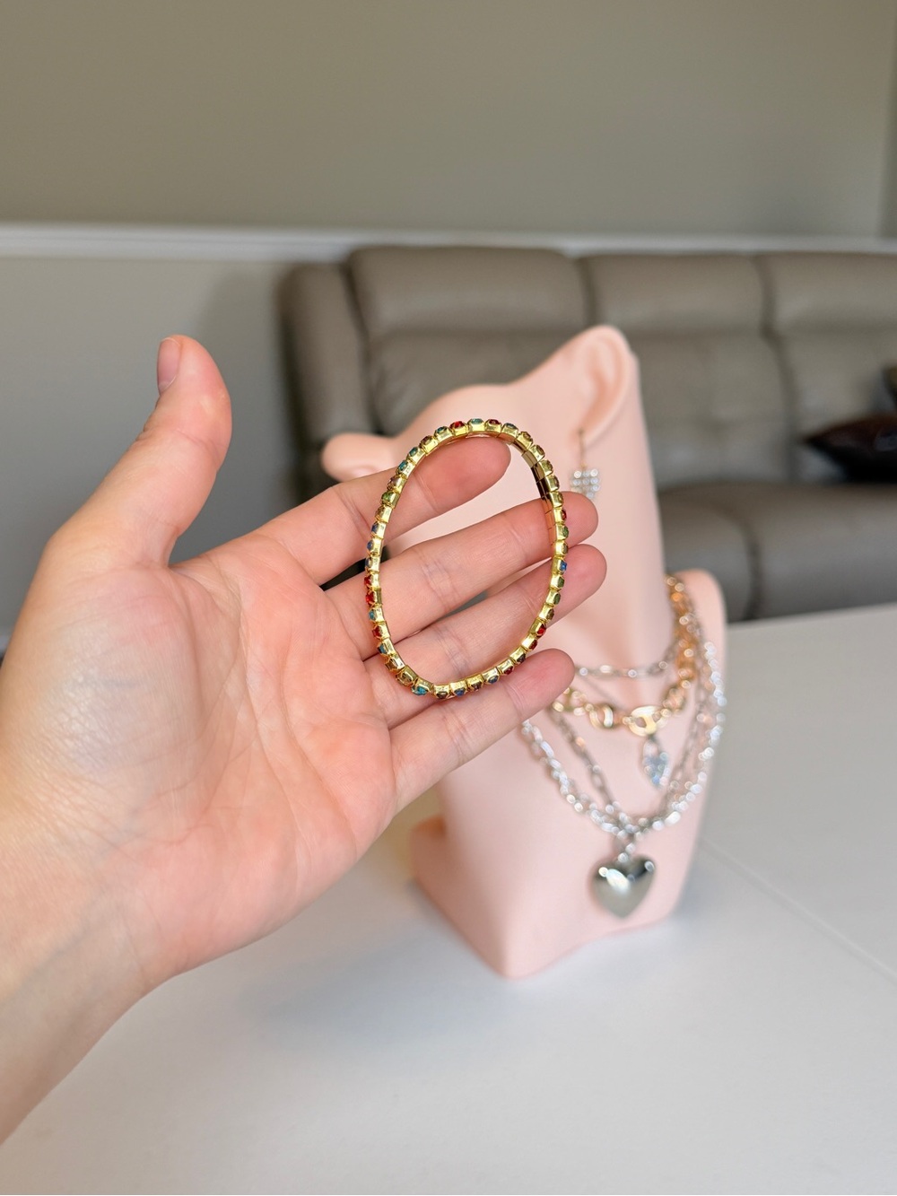 Colorful Gold-Tone Bracelet - Picture 5 of 7